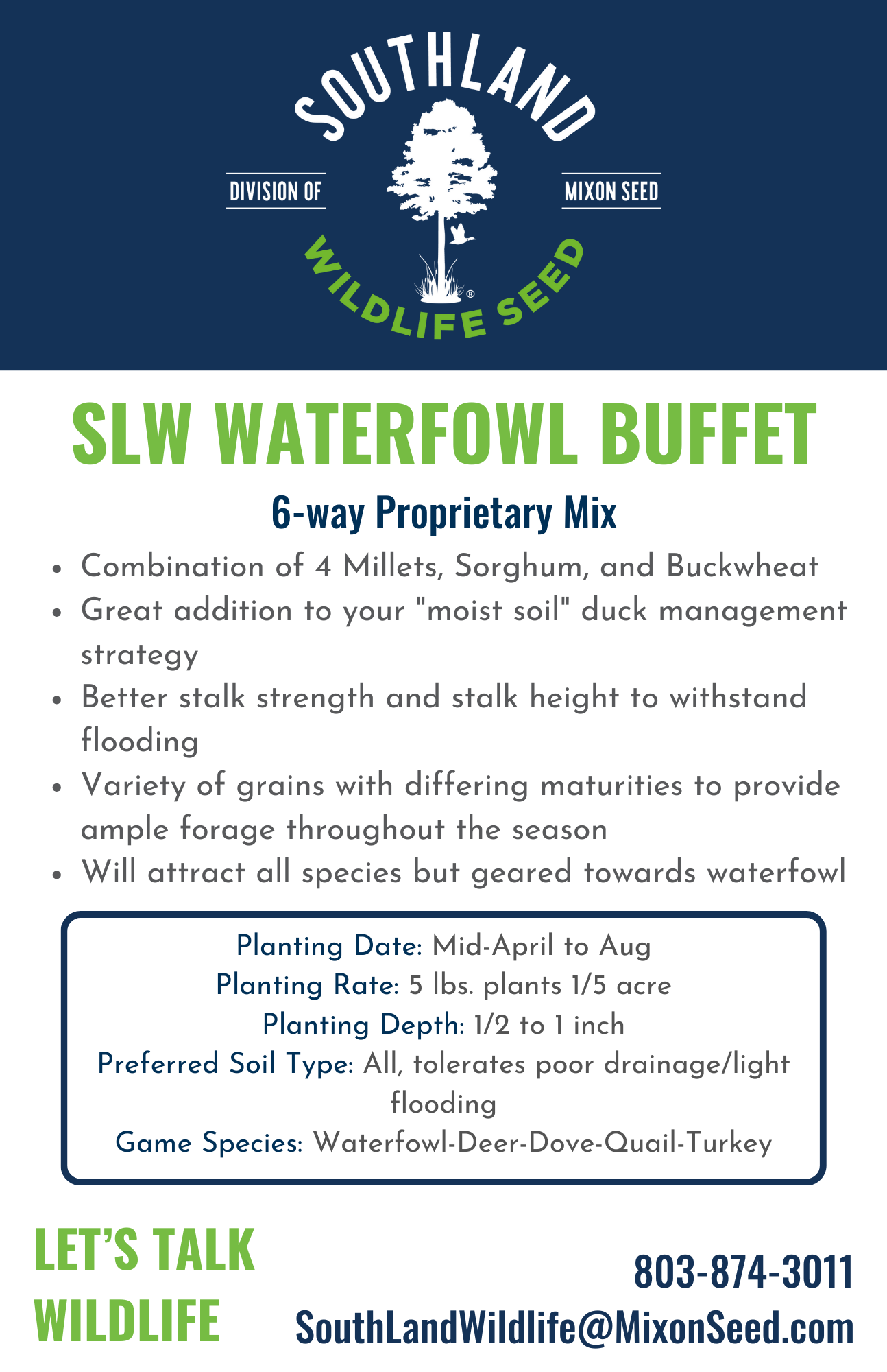 SLW Waterfowl Buffet Mix